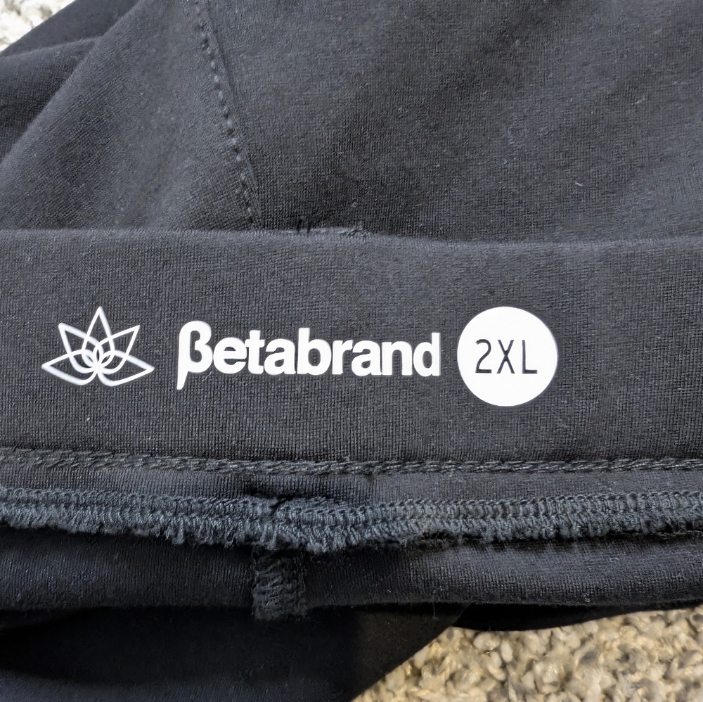 💘 Betabrand Crop Skinny Leg Black Yoga Dress Pants - Picture 5 of 6